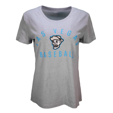 Women's Las Vegas Reyes de Plata Under Armour Skull/Las Vegas Baseball Gray Short Sleeve T-Shirt