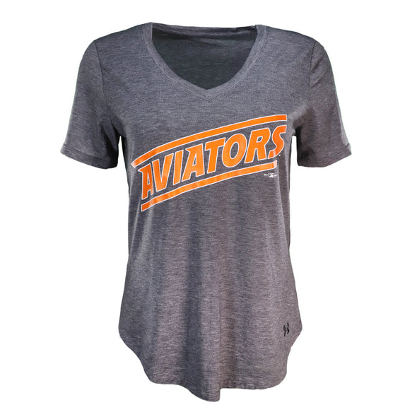 Women's Las Vegas Aviators Under Armour Aviators Diagonal Gray Short Sleeve T-Shirt