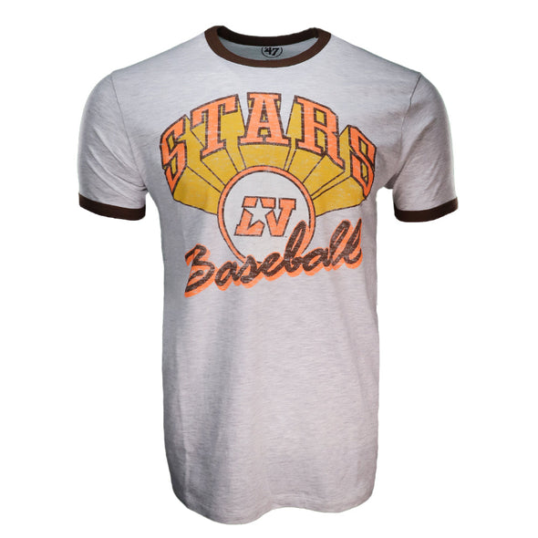 Men's Las Vegas Stars '47 Brand Stars 1984 LV Wax Pack Gray/Brown Dalton Short Sleeve T-Shirt