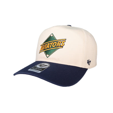 Las Vegas Aviators '47 Brand Aviators Base Knock Cream/Navy Hitch Snapback Hat