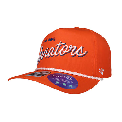 Las Vegas Aviators '47 Brand Aviators Script Orange Fairway Hitch Snapback Hat