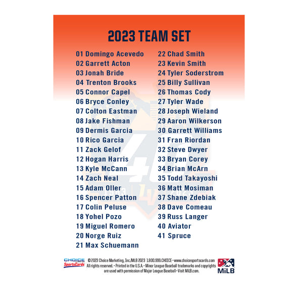 Choice SportsCards 2023 Team Baseball Card Set