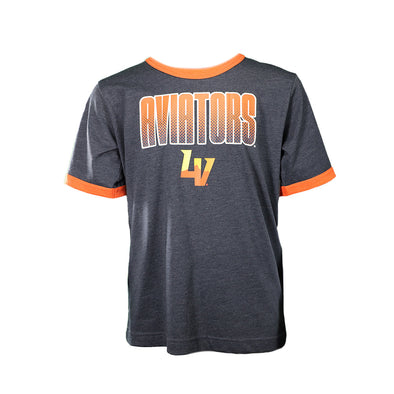 Kids' New Era Aviators LV Glow in the Dark Navy/Orange Short Sleeve T-Shirt