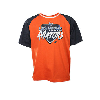 Kids' New Era LVA Plate Orange/Navy Short Sleeve T-Shirt