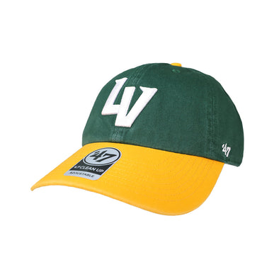 Las Vegas Aviators '47 Brand LV/A's Affiliate Green/Yellow Clean Up Strapback Hat