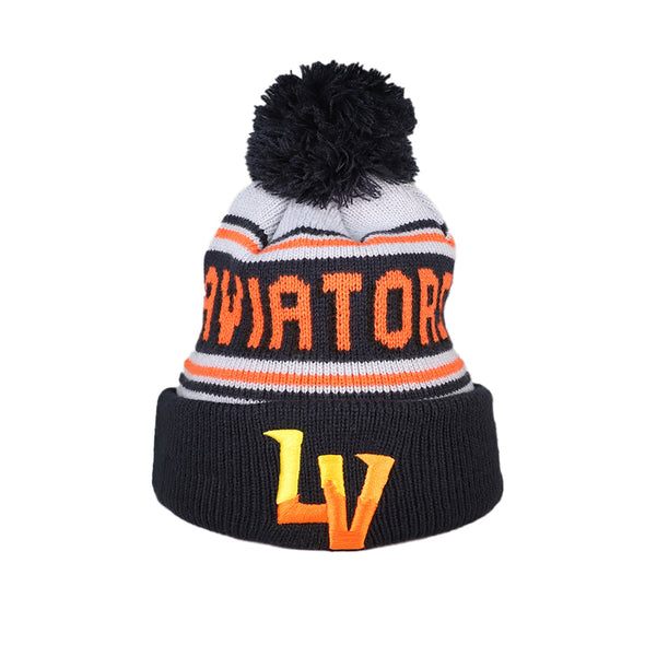 Las Vegas Aviators New Era LV Knit Navy/Gray/Orange Beanie