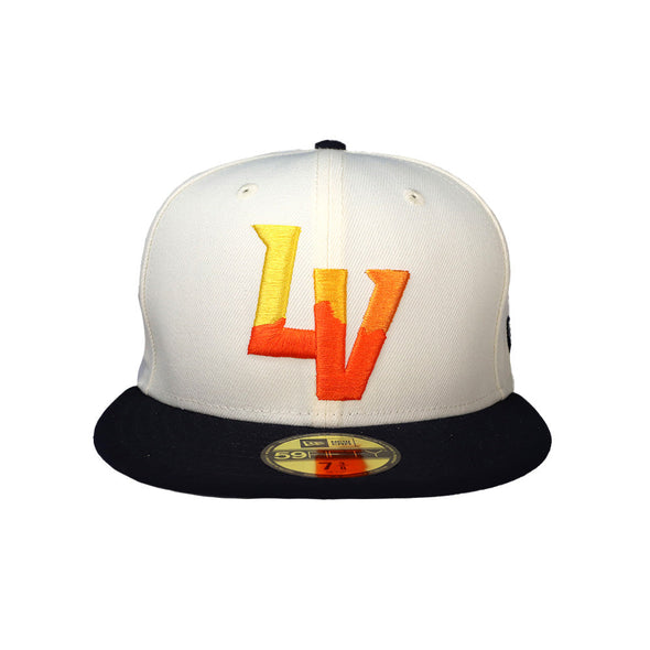 Las Vegas Aviators New Era LV Chrome White/Navy 59FIFTY Fitted Hat