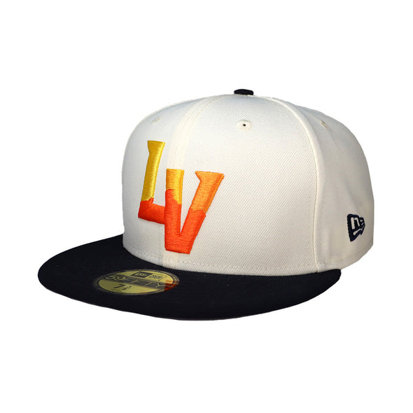 Las Vegas Aviators New Era LV Chrome White/Navy 59FIFTY Fitted Hat