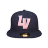New Era On-Field 2024 Mother's Day LV Navy/Pink 59FIFTY Fitted Hat