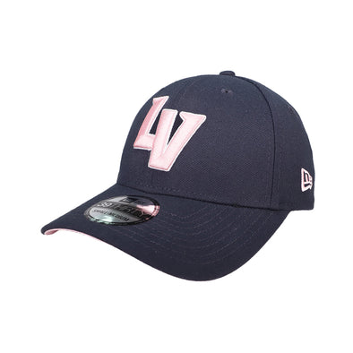 Las Vegas Aviators New Era 2024 Mother's Day LV Navy/Pink 39THIRTY Stretch Fit Hat