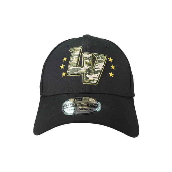 Las Vegas Aviators New Era 2024 Armed Forces Weekend LV Black 39THIRTY Stretch Fit Hat