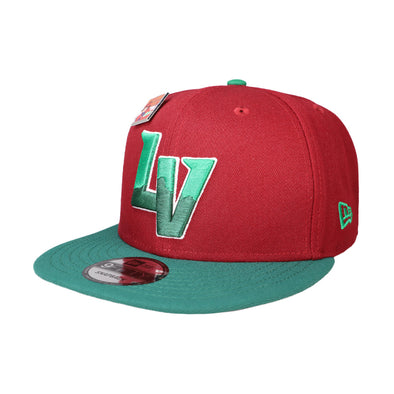 Las Vegas Aviators New Era x Big League Chew Slammin' Strawberry LV Red/Green 9FIFTY Snapback Hat