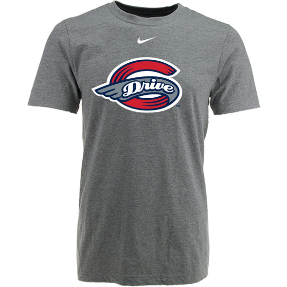 Greenville Drive Nike Gray Primary Logo Tee