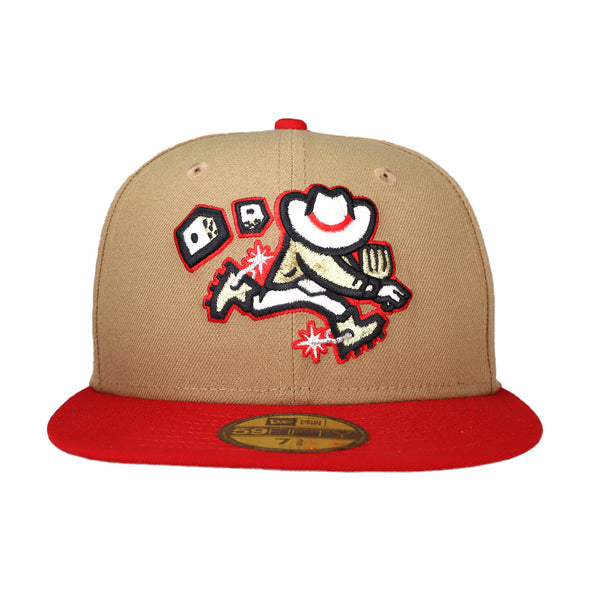 Las Vegas Gamblers New Era Theme Night Collection Khaki/Red 59FIFTY Fitted Hat