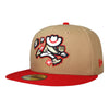 Las Vegas Gamblers New Era Theme Night Collection Khaki/Red 59FIFTY Fitted Hat