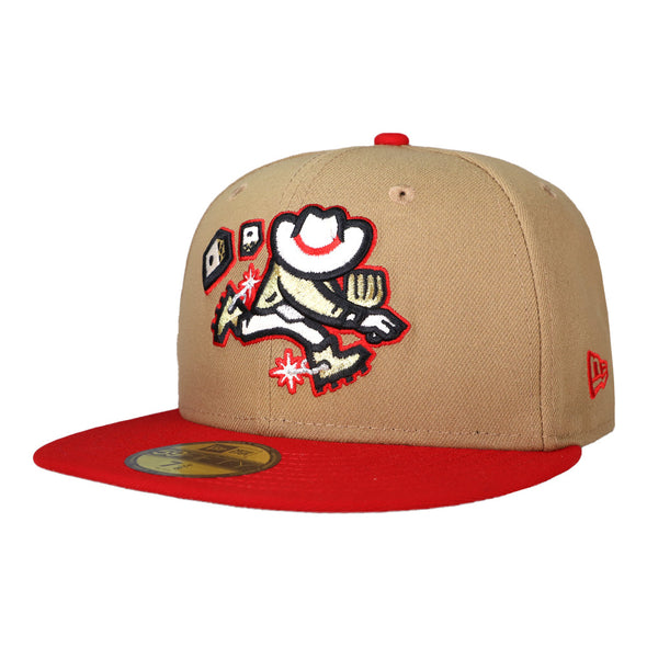 Las Vegas Gamblers New Era Theme Night Collection Khaki/Red 59FIFTY Fitted Hat