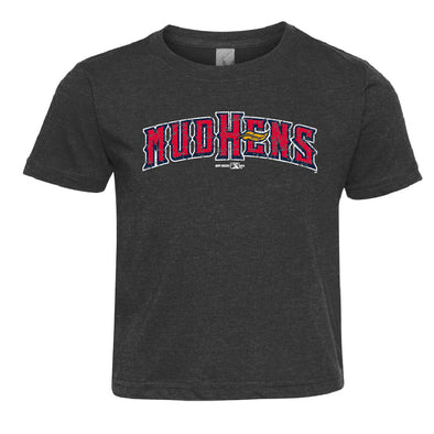 Toledo Mud Hens Smoke Distressed Font Toddler T