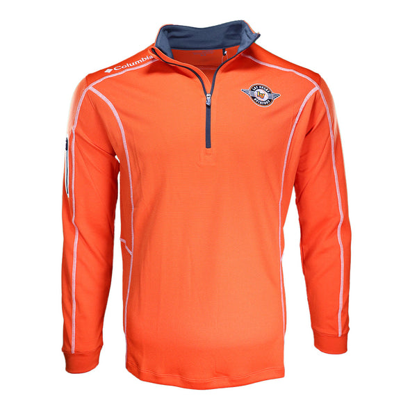 Men's Columbia Primary Logo Orange 1/4 Zip Shotgun Pullover