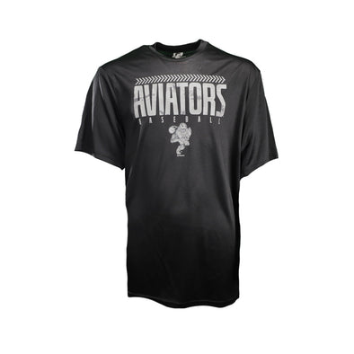 Kids' C2 Sport Aviators Baseball Black Short Sleeve T-Shirt