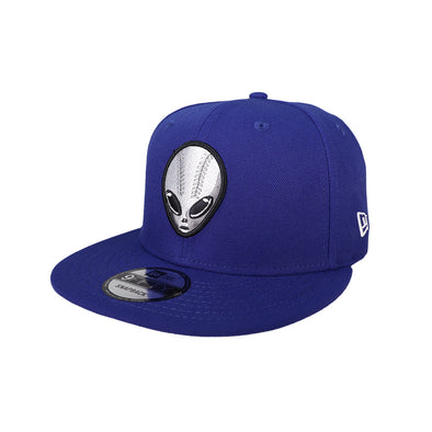 51s New Era Alien Head Dark Royal 9FIFTY Snapback Hat