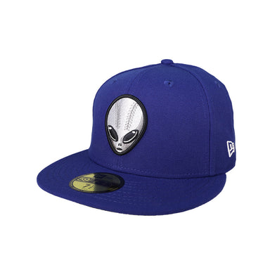 Las Vegas 51s New Era Alien Head Dark Royal 59FIFTY Fitted Hat