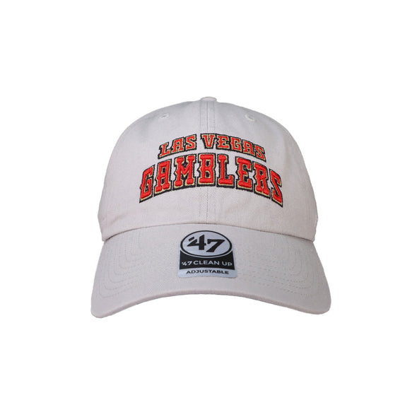 Las Vegas Gamblers '47 Brand Theme Night Collection Wordmark Gray Clean Up Strapback Hat