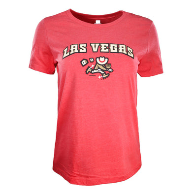Women's Las Vegas Gamblers Bella + Canvas Theme Night Collection Gambler/Las Vegas Heather Red Relaxed Short Sleeve T-Shirt