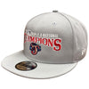 Jacksonville Jumbo Shrimp New Era Gray 2025 Triple A National Champions 9Fifty