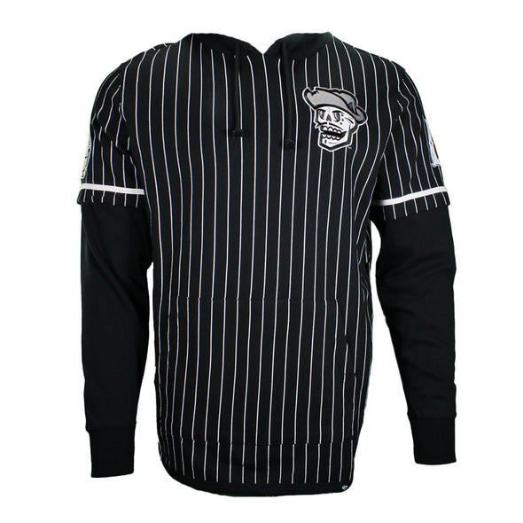 Men's Reyes de Plata Black Pinstripe Double Header '47 Shortstop Pullover