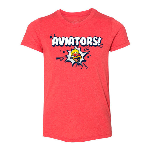 Kids' 108 Stitches Spruce Comic Red Tri-Blend Short Sleeve T-Shirt