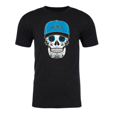 Men's Las Vegas Reyes de Plata 108 Stitches Sugar Skull Black Tri-Blend Short Sleeve T-Shirt