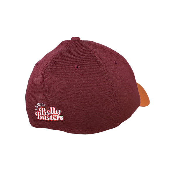 Las Vegas Belly Busters New Era Theme Night Collection Maroon/Rust 39THIRTY Stretch Fit Hat