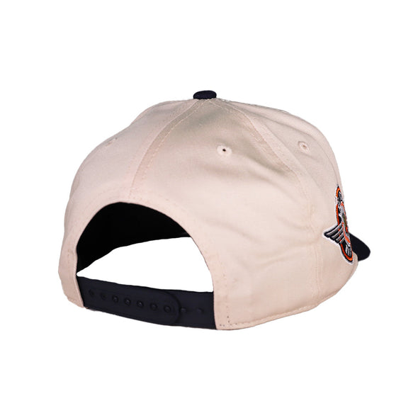 Black Clover Aviators Superstition Cream/Navy Snapback Hat
