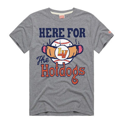 Men's Homage Here For The Hot Dogs Gray Short Sleeve T-Shirt