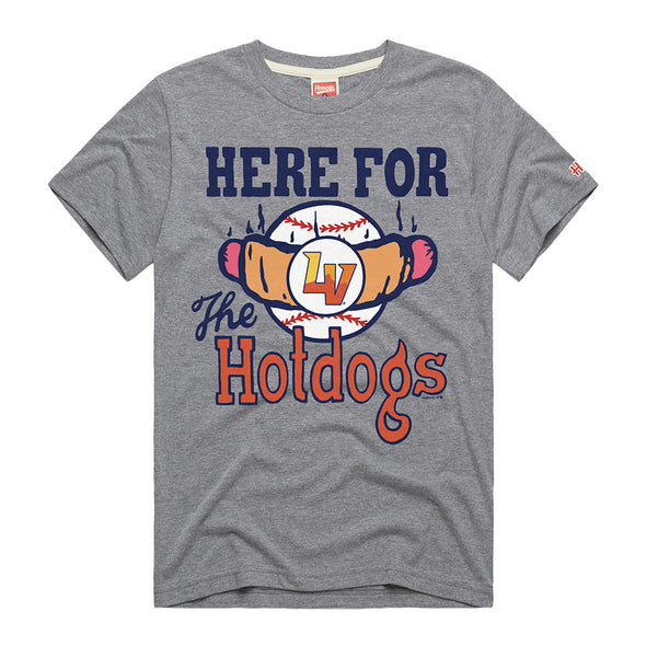 Men's Homage Here For The Hot Dogs Gray Short Sleeve T-Shirt