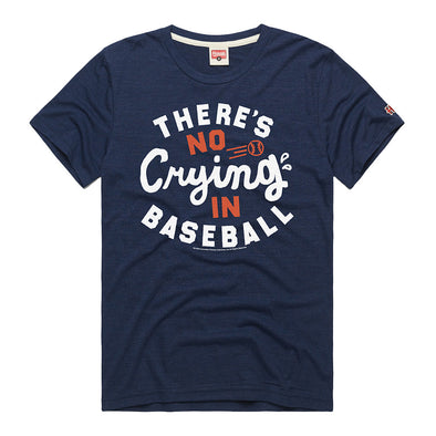 Men's Homage No Crying in Baseball Navy Short Sleeve T-Shirt