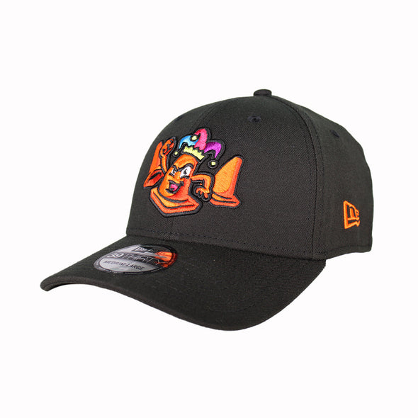 Las Vegas Cone Jesters New Era Theme Night Collection Black 39THIRTY Stretch Fit Hat