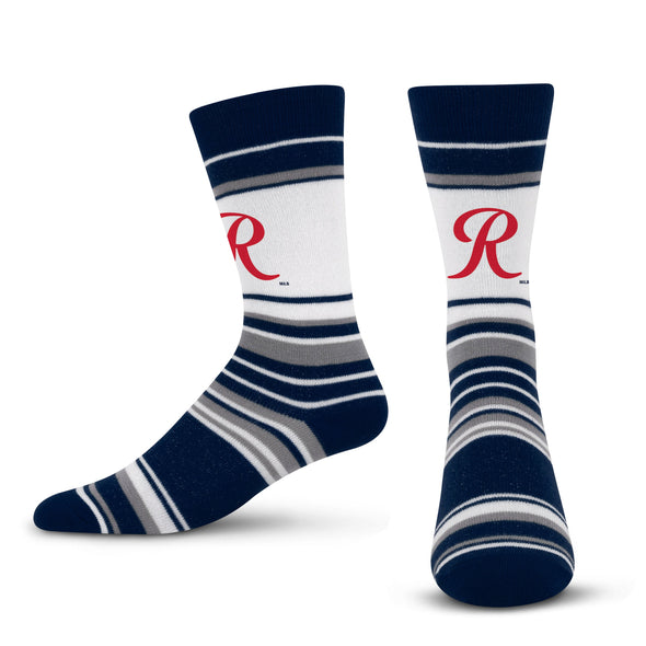 Tacoma Rainiers Navy Mas Striped R Socks