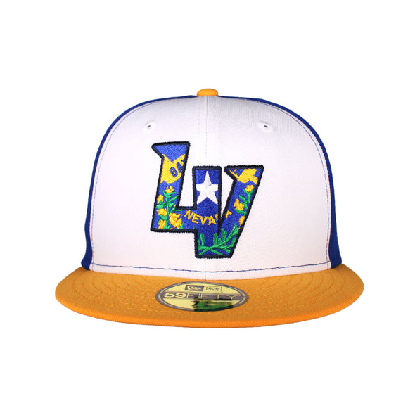 New Era LV Nevada Flag White/Royal/Gold 59FIFTY Fitted Hat