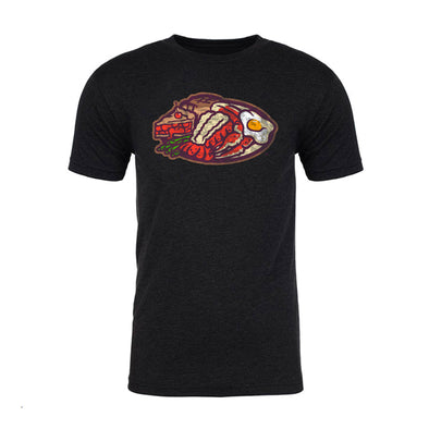 Las Vegas Belly Busters 108 Stitches Theme Night Collection Razorback Black Tri-Blend Short Sleeve T-Shirt