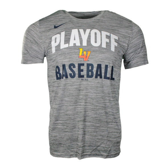 Nike 2025 LV Playoff Baseball Gray Velocity Short Sleeve T-Shirt