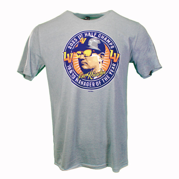 GoTeez 2025 Manager Fran Riordan Gray Tri-Blend Short Sleeve T-Shirt