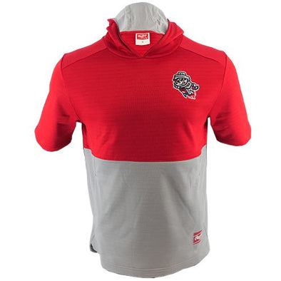 Red/Grey Performance Short Sleeve Hoodie