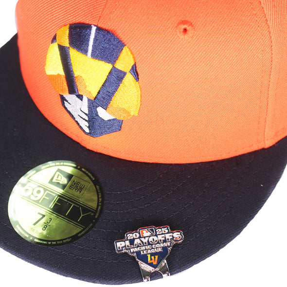 New Era On-Field ALT2 Aviator Orange/Navy 59FIFTY Fitted Hat W/2025 Playoffs Hat Clip