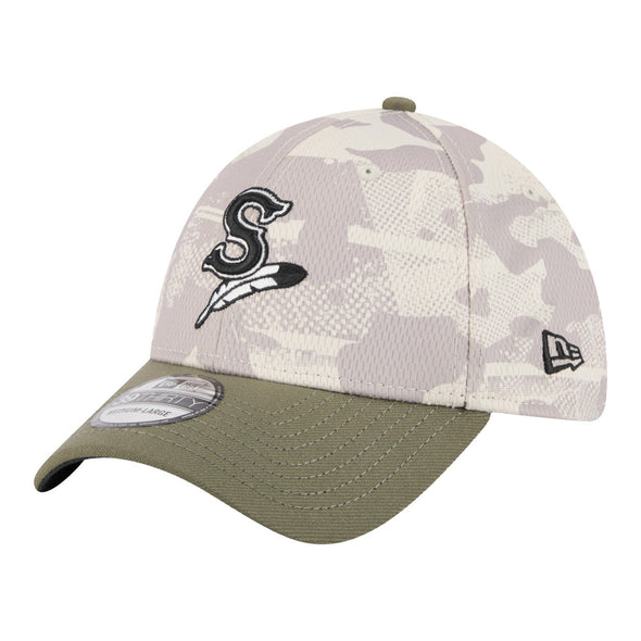Spokane Indians New Era 39THIRTY Flex Fit 2025 Armed Forces Cap
