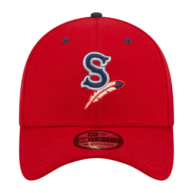 Spokane Indians New Era 39THIRTY Flex Fit Red Home Logo Cap