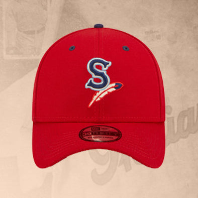 Spokane Indians New Era 39THIRTY Flex Fit Red Home Logo Cap