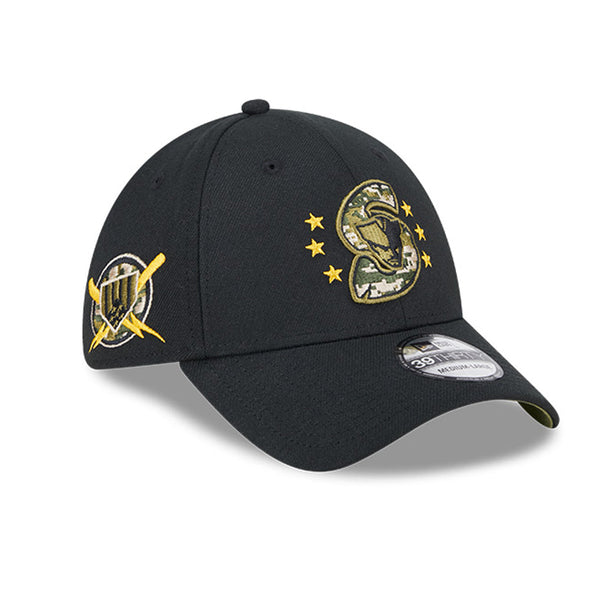 Somerset Patriots New Era 39Thirty 2024 Armed Forces Flex Fit Cap