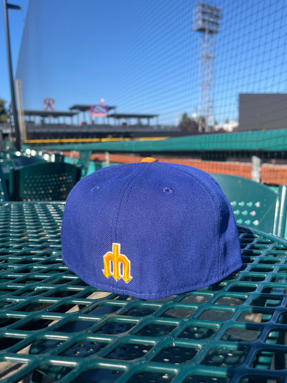 Tacoma Rainiers New Era 59Fifty Royal Yellow R Cap