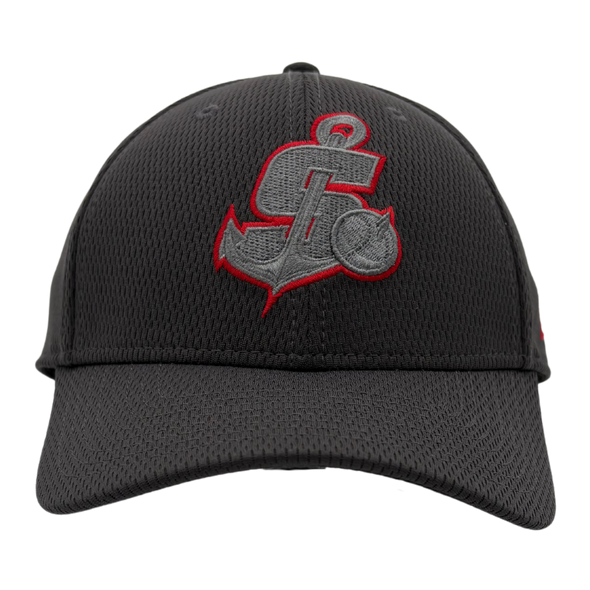 New Era Grey and Red S Anchor Flex Fit